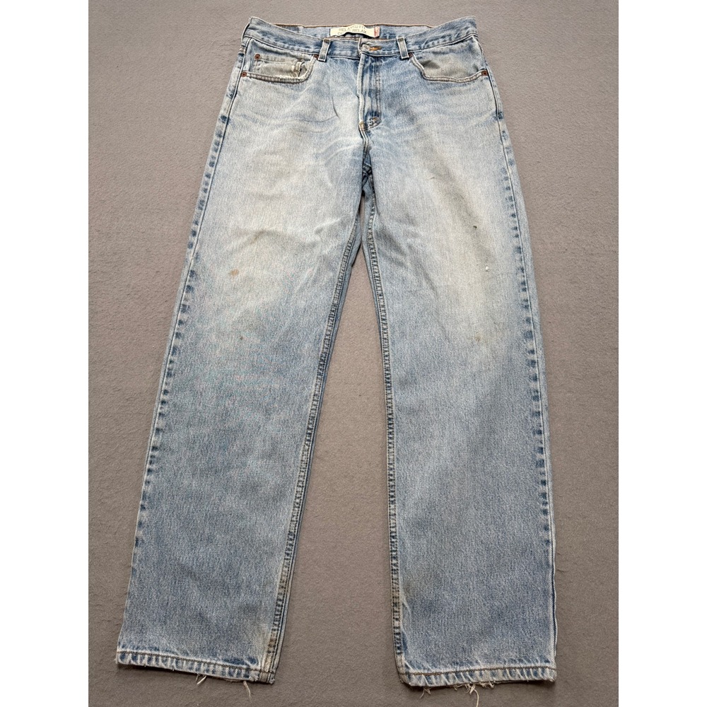 Y2K Levi's 550 Jeans Men's 34x32 Blue Light Wash Light Wash Relaxed Fit Straight